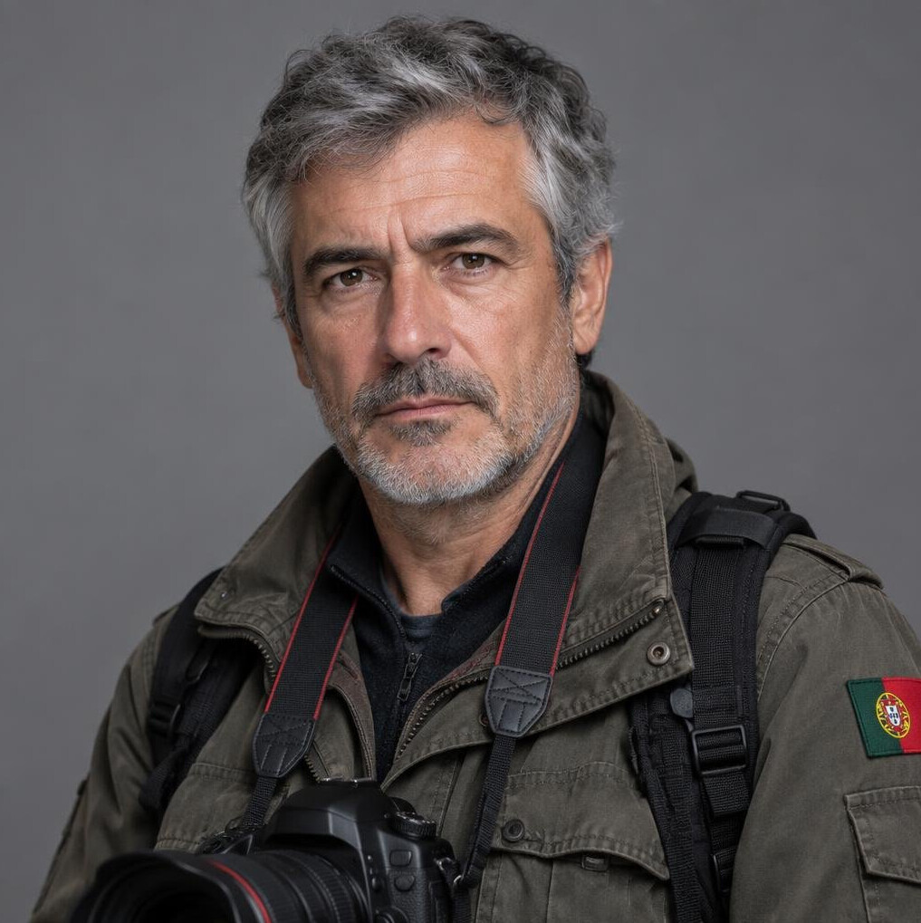 Portrait of a Portuguese man photojournalist